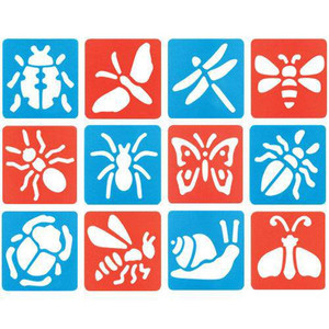 Minibeast Stencils 6.8 x 6.8cm Pack of 12