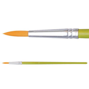 Budget Taklon Round Brushes Pack of 10 - #8