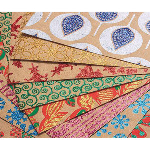 Glitter Christmas Paper Pack of 40