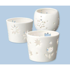 Ceramic Tea Light Holders Pack of 3