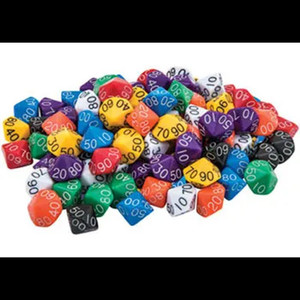 Place Value Dice Tens - 10-Sided - 100PC