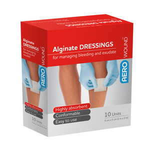 AEROWOUND Alginate Dressing 5 x 5cm, Each
