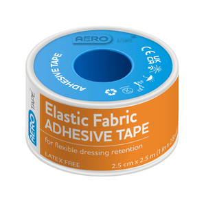 AEROTAPE Elastic Fabric Adhesive Tape 2.5cm x 2.5M