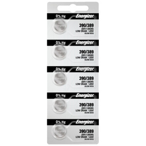 Energizer 390/ 389 1.55V 88mAh Silver Oxide Watch Battery, Pack of 5