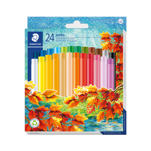 Staedtler 243 Noris Jumbo Oil Pastels - Box of 24 Assorted Colours