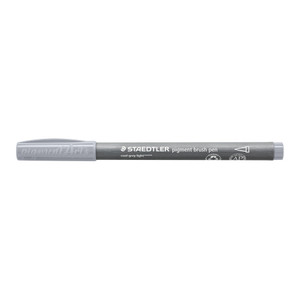 Staedtler 371 Pigment Brush Pen - Cool Grey Light, Each