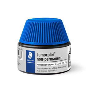 Staedtler 487 Lumocolor Refill Pot Non Permanent 15mL - Blue, Each