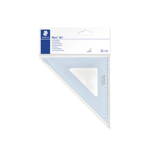 Staedtler 567 Mars Set Square 45°/45° - 26cm, Each
