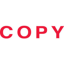 Shiny Pre-Inked Stamp - "COPY" Solid Text - Red