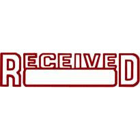 Shiny Pre-Inked Stamp - "RECEIVED" + Date Space - Red