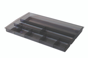 ITALPLAST Drawer Tidy - Tinted Grey, Each