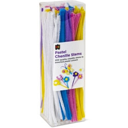 Chenille Stems Pastel 30cm Packet 200