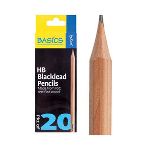 Basics Blacklead Pencils HB Box of 20