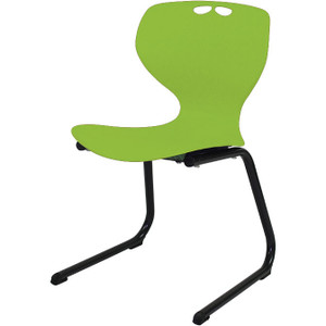 Roswell Chair 310H Plastic Lime & Steel Reverse Cantilever Frame Black