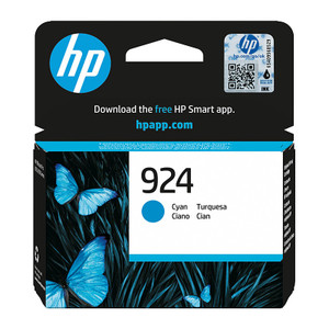 HP #924 Original Cyan Ink Cartridge (4K0U3NA)