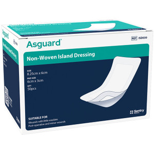 AsGUARD Flex + Non-Woven Island Dressing 8.25 x 6cm Pack of 50