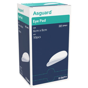 Eye Pad 6cm x 8cm Sterile Box of 50