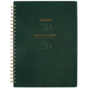 At A Glance AAG3007 Signature 2026 Diary A4 Week To View Green