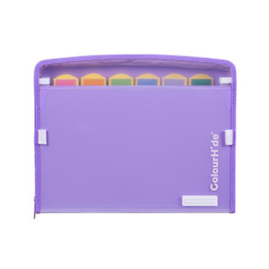 Colourhide Zip It Expanding File Lavender, Each