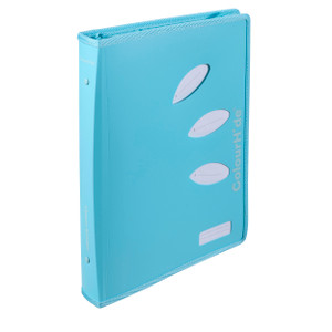 Colourhide Zipper Ring Binder Sky Blue, Each