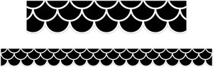 Black Scallops Border