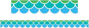 Cool Tones Scallops Border