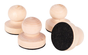 Wooden Button Baron Brayer, Pack of 10