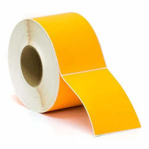 Thermal Direct Orange 100 x 150mm 40mm Core Perforated, Roll of 350 Labels