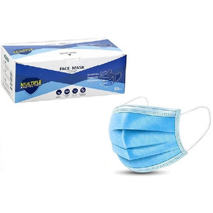 Elastic Type Disposable Face Mask 3 Ply - Blue, pack of 50