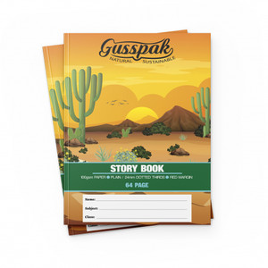 Gusspak 330mm x 240mm Story Book Top 1/2 Plain Bottom 1/2 24mm Dotted Thirds 100gsm 64pg