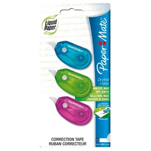 CORRECTION TAPE LIQUID PAPER DRYLINE MINI PACK OF 3
