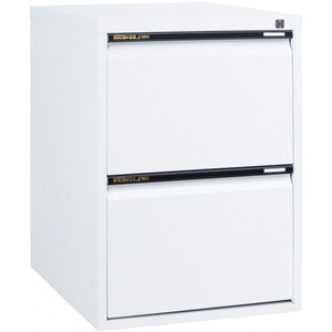 Statewide Filing Cabinet 2 Drawer H715 x W467 x D610mm White, Each