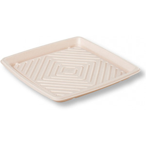 Sabert Square Pulp Platter 12" (305 x 305 x 27mm) Pack of 50