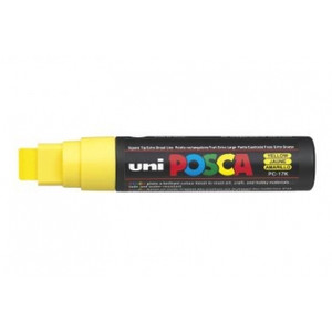 UNIBALL POSCA POSTER MARKER Broad 15mm Yellow Pack Of 5 Markers