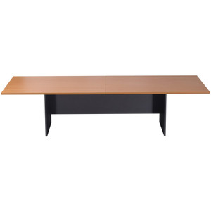 RAPID WORKER BOARDROOM TABLE – 3200MM X 1200MM X 730MM BEECH TOP IRONSTONE UNDERFRAME