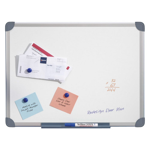 PENRITE ALUM FRAME WHITEBOARD Magnetic 900x600mm