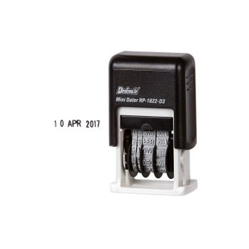 DESKMATE SELF INKING STAMP 3mm Mini Date - Black
