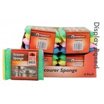 SCOURER SPONGE 11cm x 8.5cm x 1.5cm (Pack of 4)