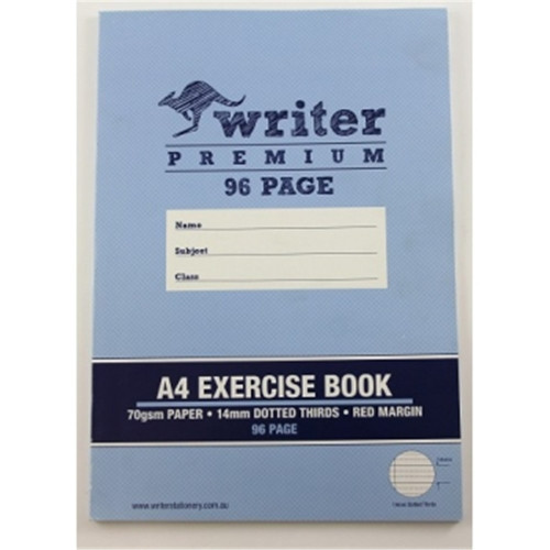 EXERCISE BOOK A4 14MM DOTTED THIRDS 96 Page Writer Premium EB6515