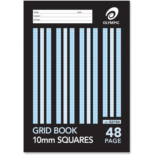 Olympic Grid Book G2104 225 x 175mm 48 Page 10mm (140792)