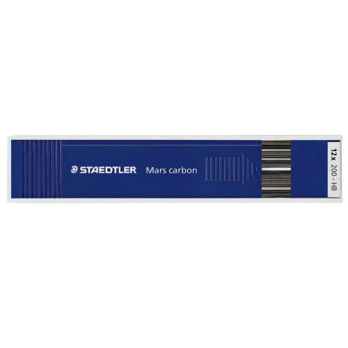 Staedtler 200 Mars Carbon Leads Pencil Refill 2mm - HB, Tube of 12