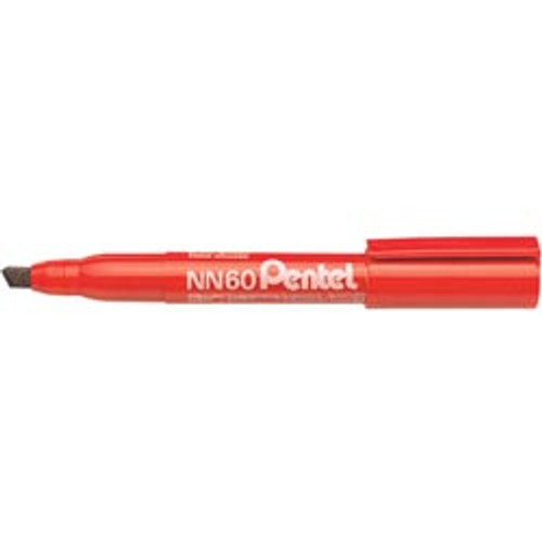 PENTEL NN60 PERMANENT MARKER Chisel Point Red