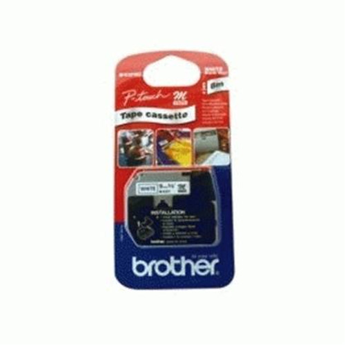 BROTHER MK-221 9MM BLACK TEXT ON WHITE TAPE P-TOUCH TAPE