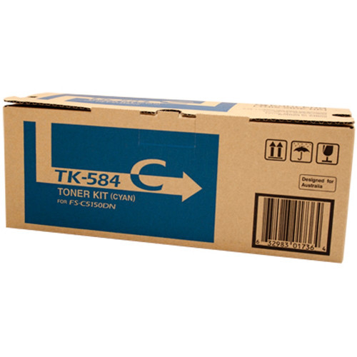 Kyocera TK-584C Original Cyan Toner Cartridge 2.8K Suits FS-C5150DN