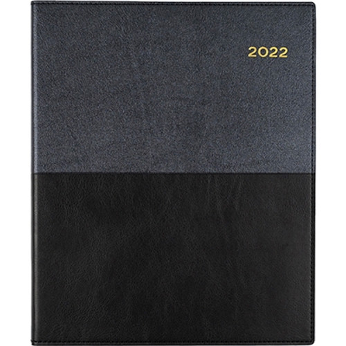 COLLINS VANESSA SERIES DIARIES #325 A4 Short ( Quarto ) Week To Opening 1Hr Appoint. 8am-6pm Vertical Black (2024)