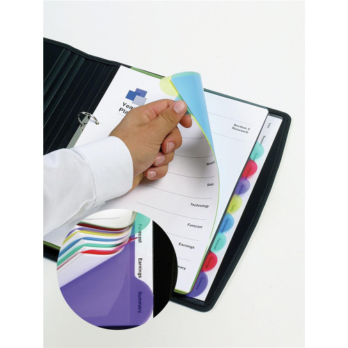 MARBIG PROFESSIONAL SERIES VIEW TAB DIVIDERS 10 Tab Coloured A4