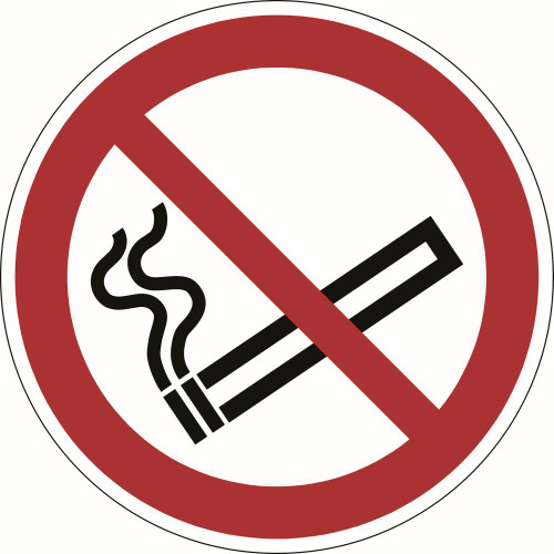 DURABLE SAFETY MARKING SIGN SMOKING PROHIBITED RED