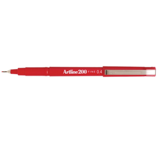 ARTLINE 200 FINELINE PENS 0.4mm Red