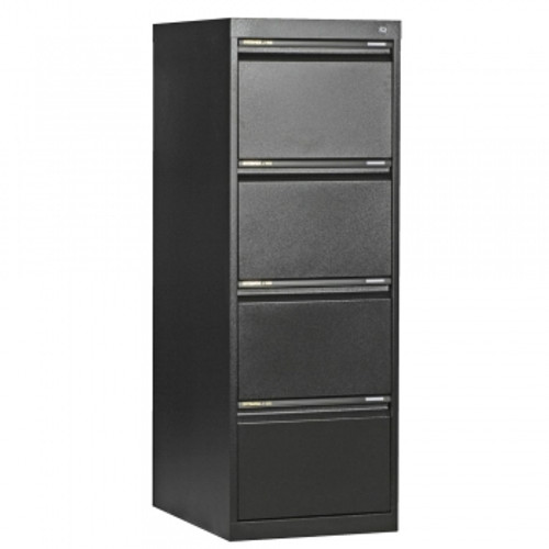 STATEWIDE FILING CABINET 4 DRAWER H1325xw467xd610mm Black