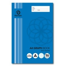 Olympic Graph Book GH596 A4 96 Page 5mm Graph Ruled (140839)